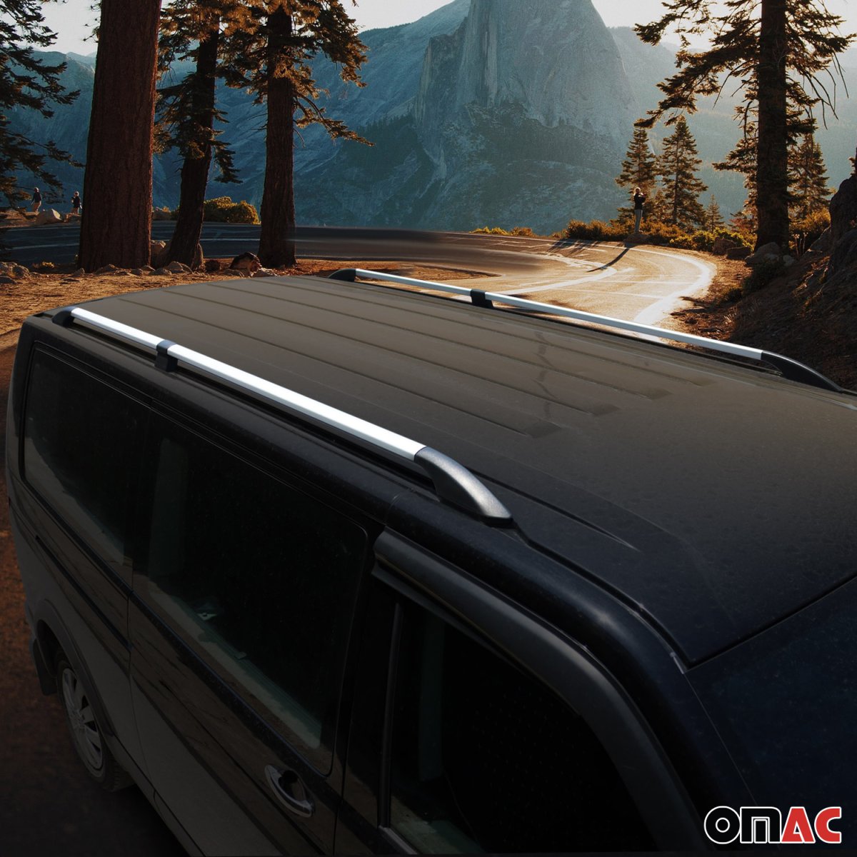 Ford Transit Connect Roof Rails - Omac - Solid (Screw) Alu - Gray - '14-'20